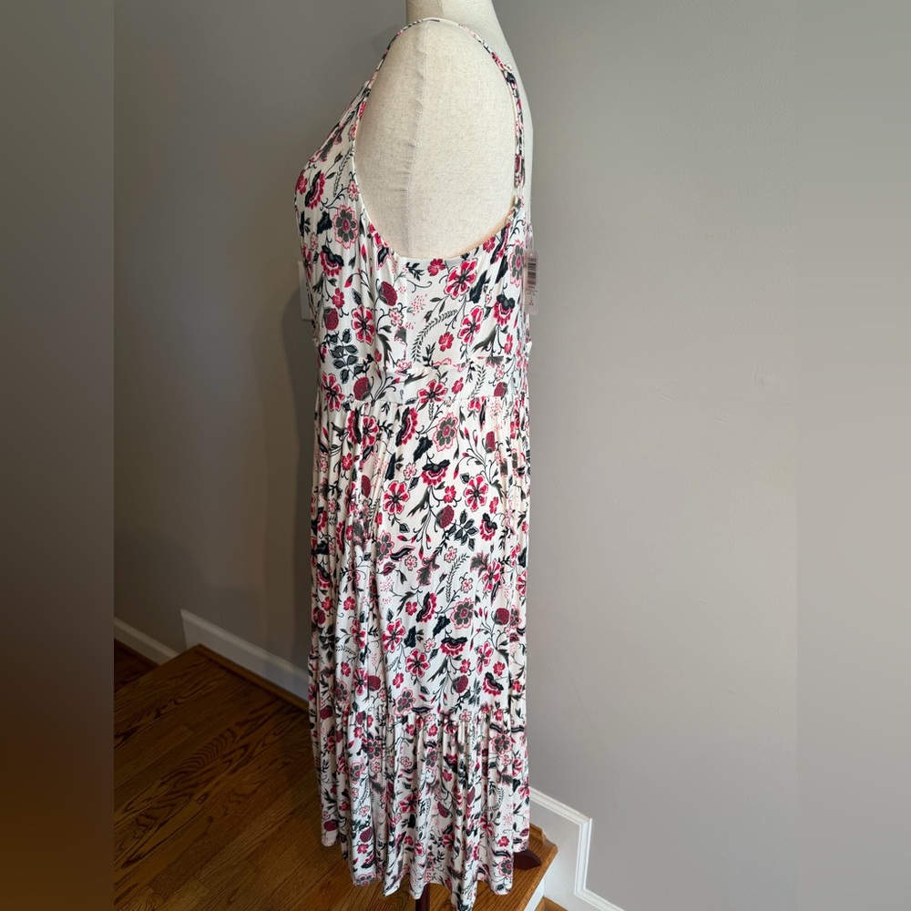 NWT Torrid Supersoft Floral Ivory Tie Front Midi Dress -Torrid Size 3 (22-24,3X) - Picture 11 of 16
